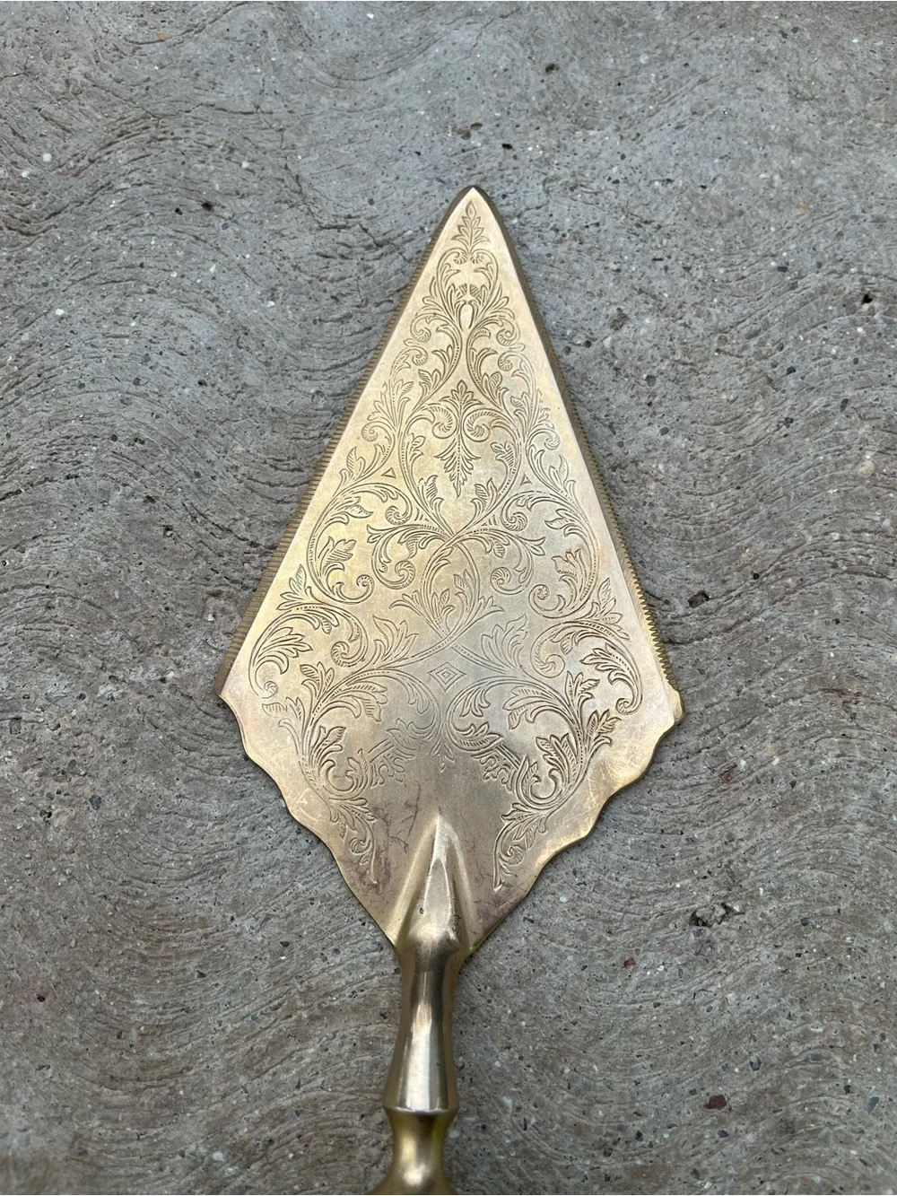 VINTAGE | Raimond Sterling Silver Handle Gold Plated Cake Serving Knife